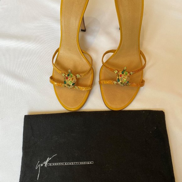 Giuseppe Zanotti Shoes - Authentic Giuseppe Zanotti Crystal Turtle Heels